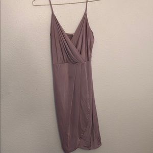 Silky Mauve Mini Dress